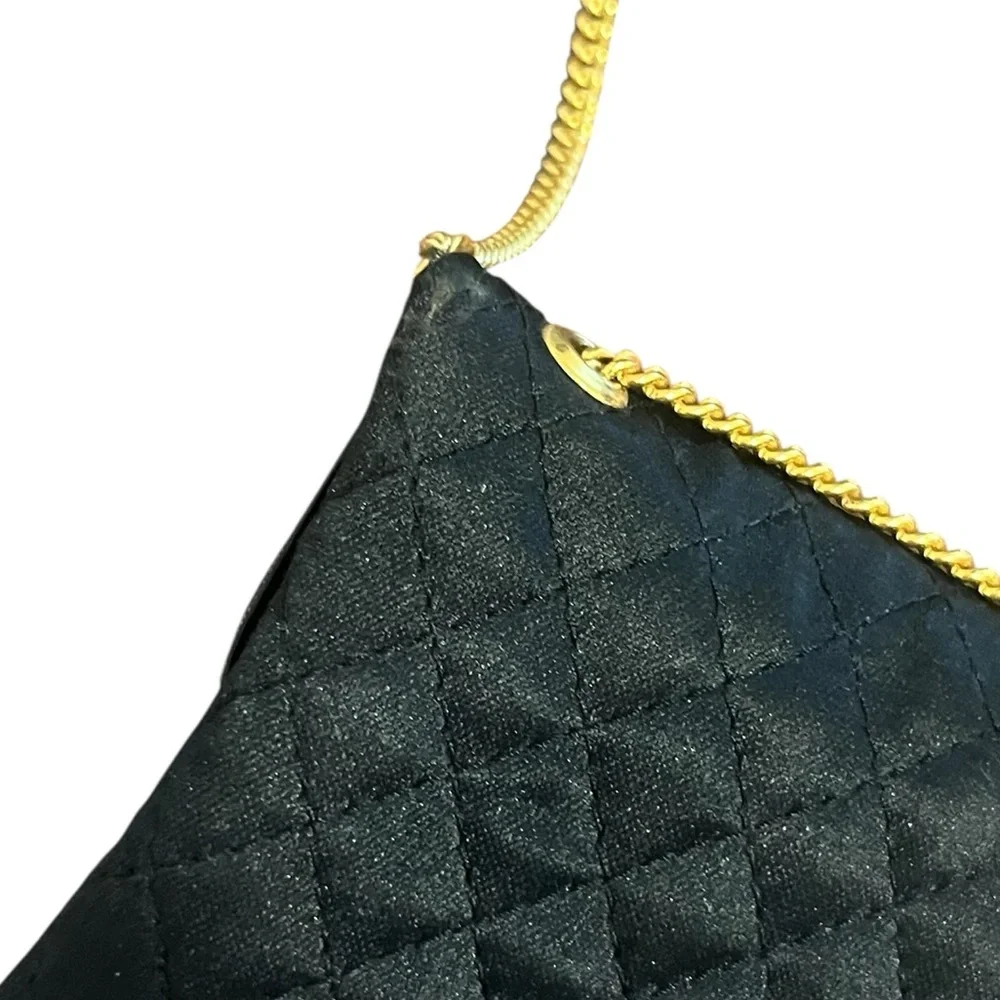 Vintage Chanel Black Quilted Micro Bag - with Chanel Gift Bag - Picture 5 of 15